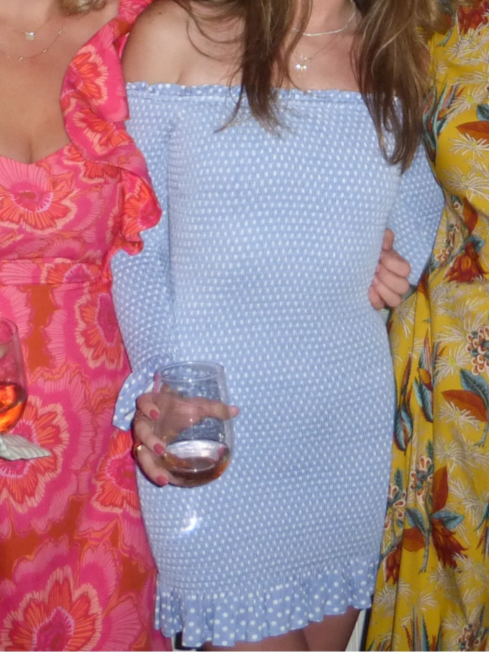 Caroline Constas Light Blue One-Shoulder Dotted Mini Dress - Picture 2 of 4